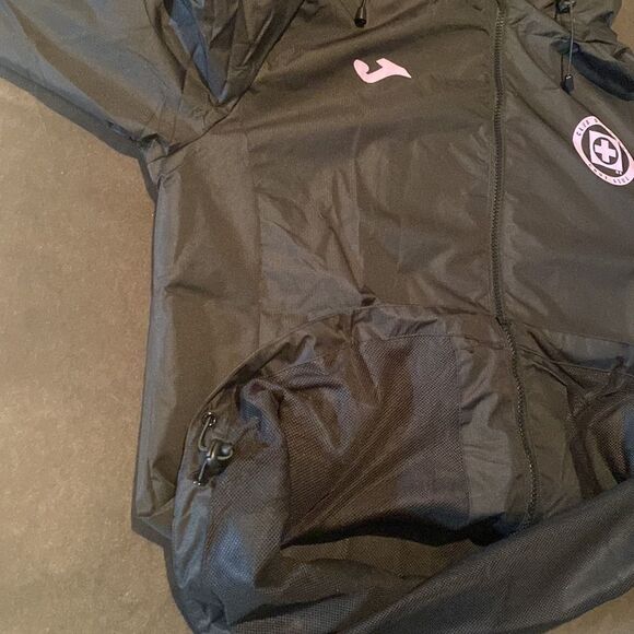 Joma Cruz Azul All Weather Training Jacket Full Zip Hooded Size M Black NWT - Picture 8 of 11